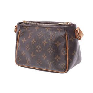 Louis Vuitton Shoulder Leather Monogram Bag Brown Cite Viva